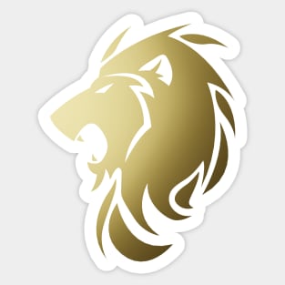 Iconic Lion in Gold Sticker